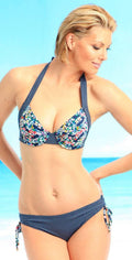  Anne Cole Ditsy Floral Tie Side Bottom In Navy 14MB343-NVY
