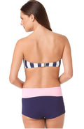  Anne Cole High Waist Skort Bikini Bottom In Navy