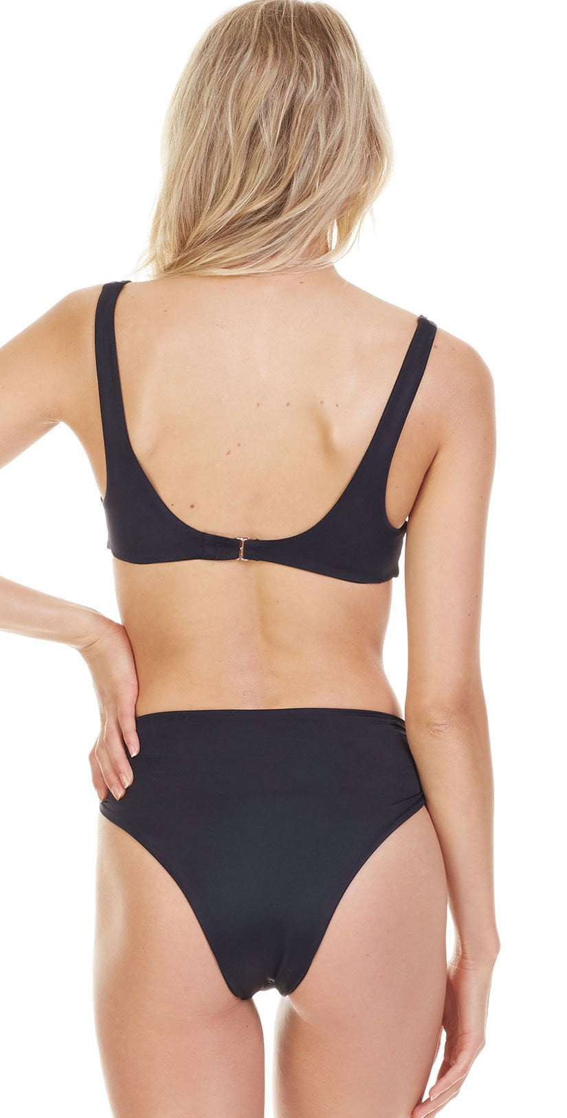  Tori Praver Chloe Plunge Bikini Top In Black