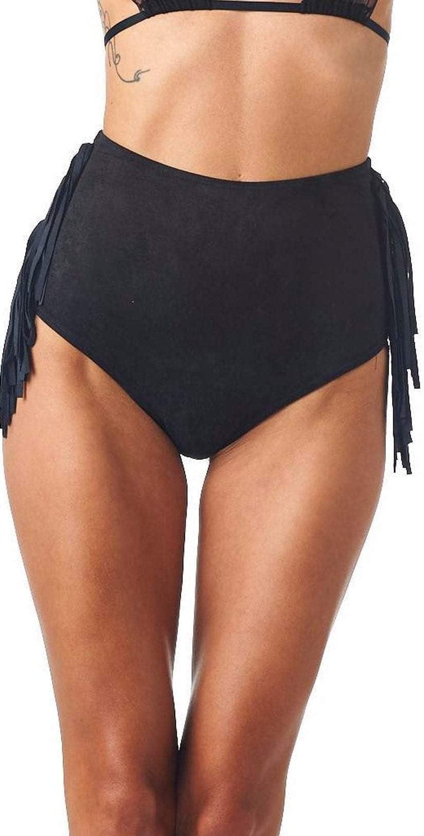  Montce Faux Suede High Rise Bottom In Black