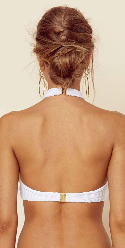  Blue Life Vixen Halter Top In White Jacquard 390-2516-WHT