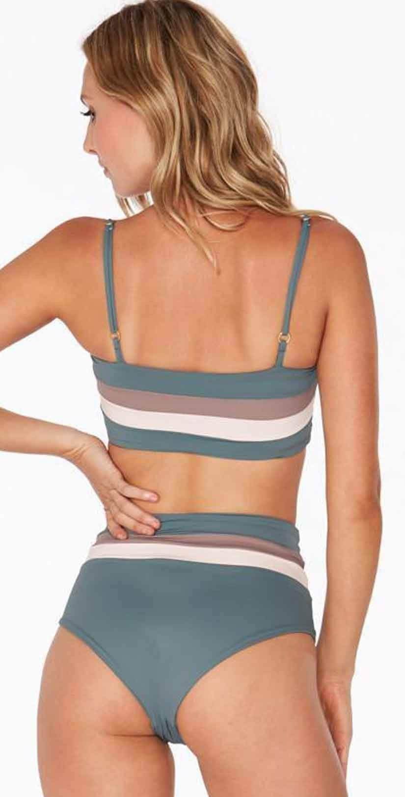  L Space Color Block Portia Bottom In Slated Glass CBPSC18-SLG