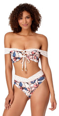  Anne Cole Studio Bondi Floral Off The Shoulder Bikini Top