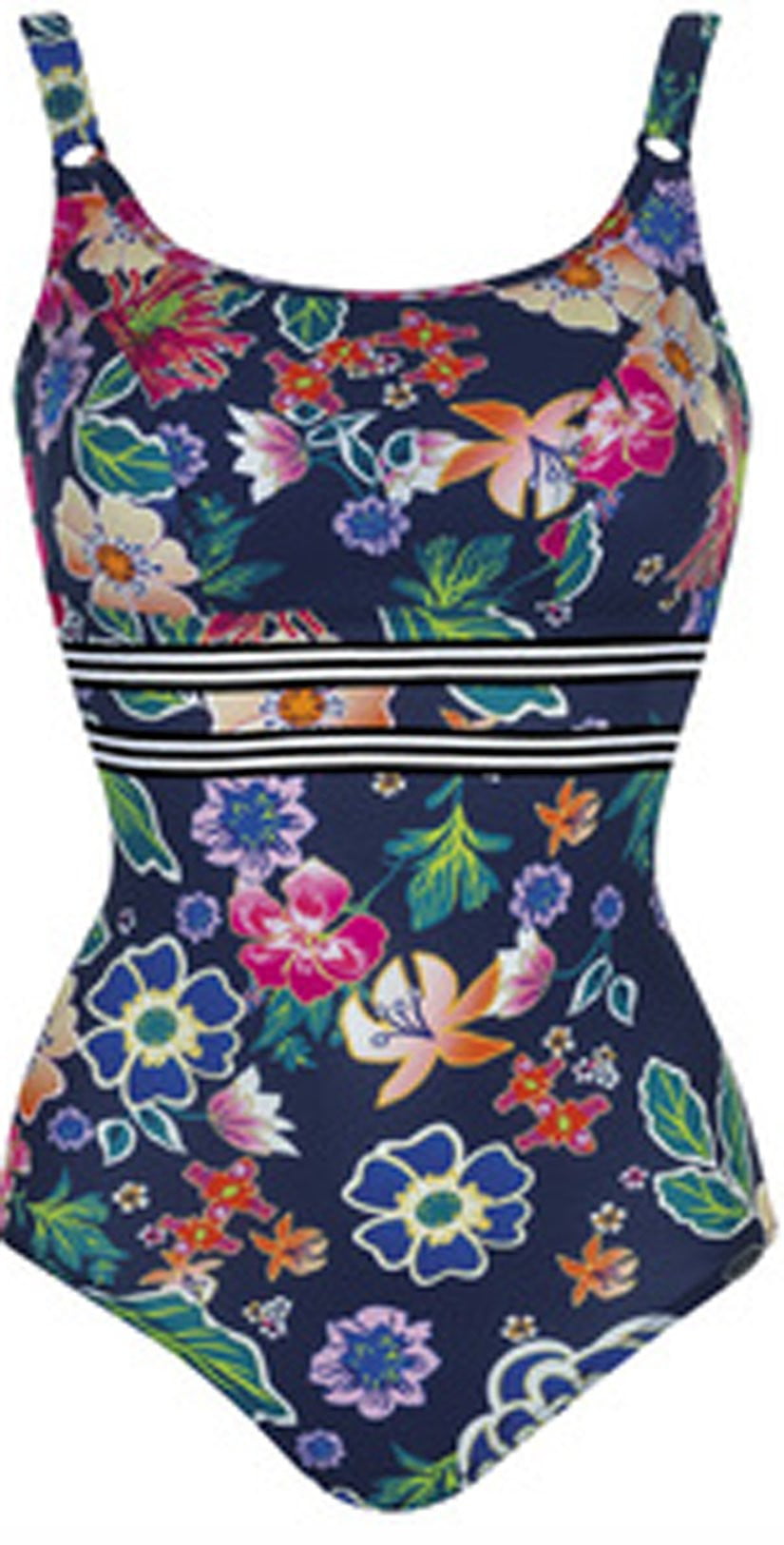  Sunflair Dark Flower Mastectomy One Piece Swimsuit
