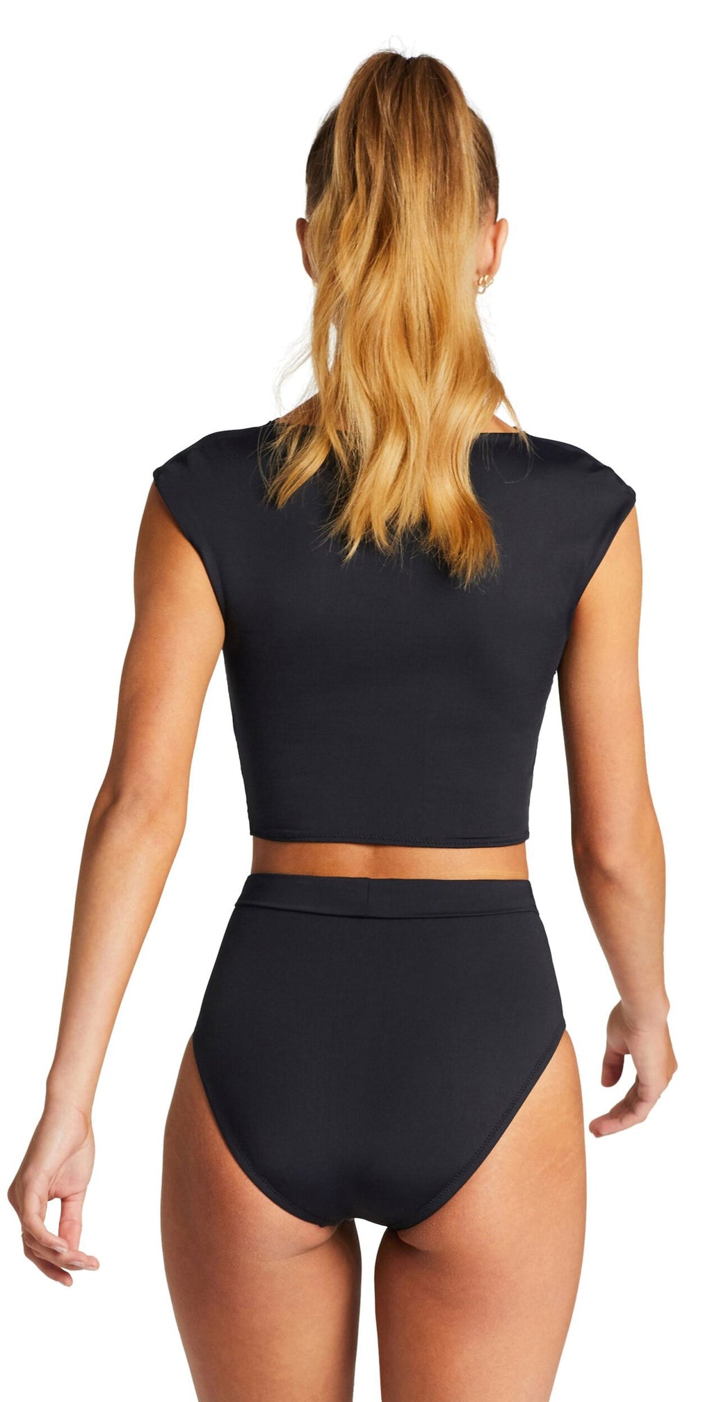  Vitamin A Celia Cap Sleeve Top In Black