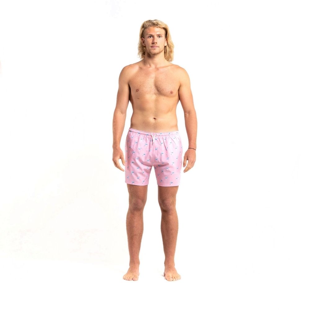  Bermies Mens Swim Trunk In Flamingo 3.0