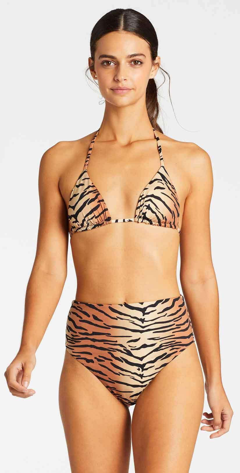  Vitamin A EcoLux Barcelona High Waist Bikini Bottom In Ziva