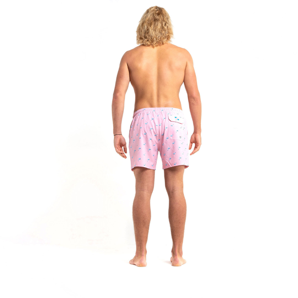  Bermies Mens Swim Trunk In Flamingo 3.0