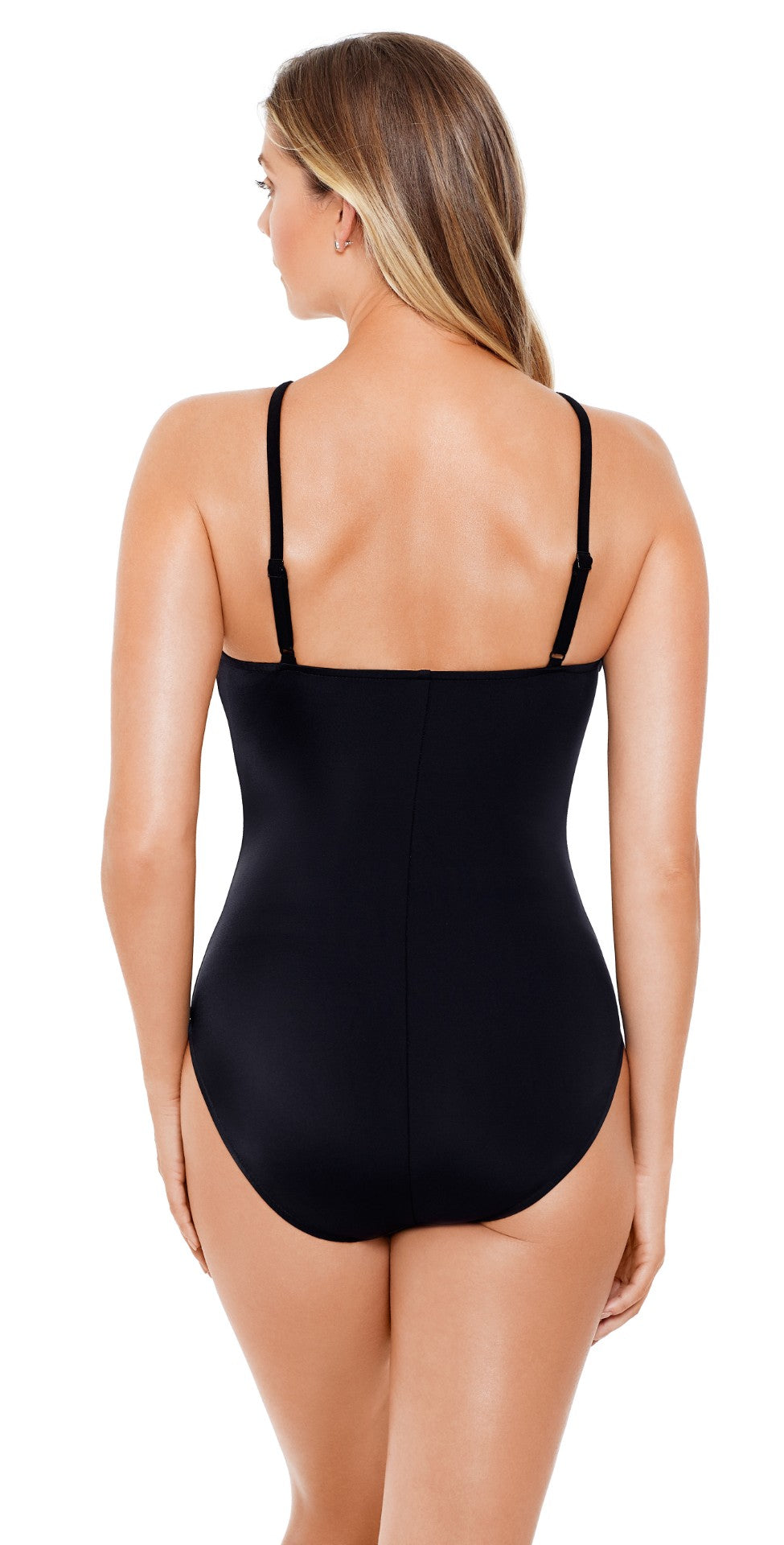  Magicsuit Jill Gold Leaf One Piece Swimsuit In Black