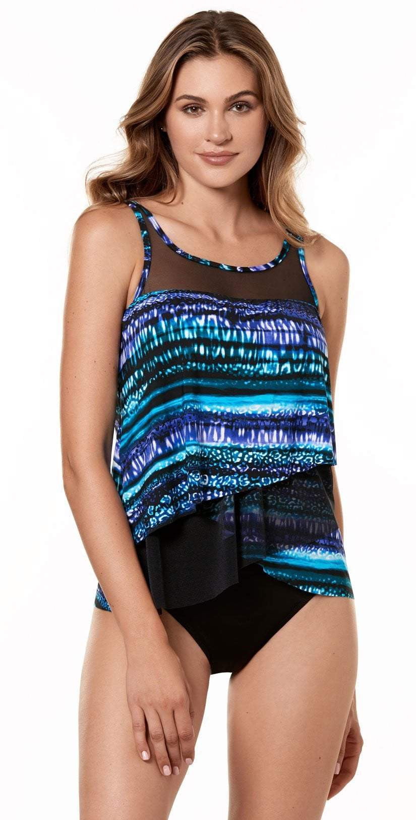  Miraclesuit Cat Bayou Mirage High Neck Tankini Top