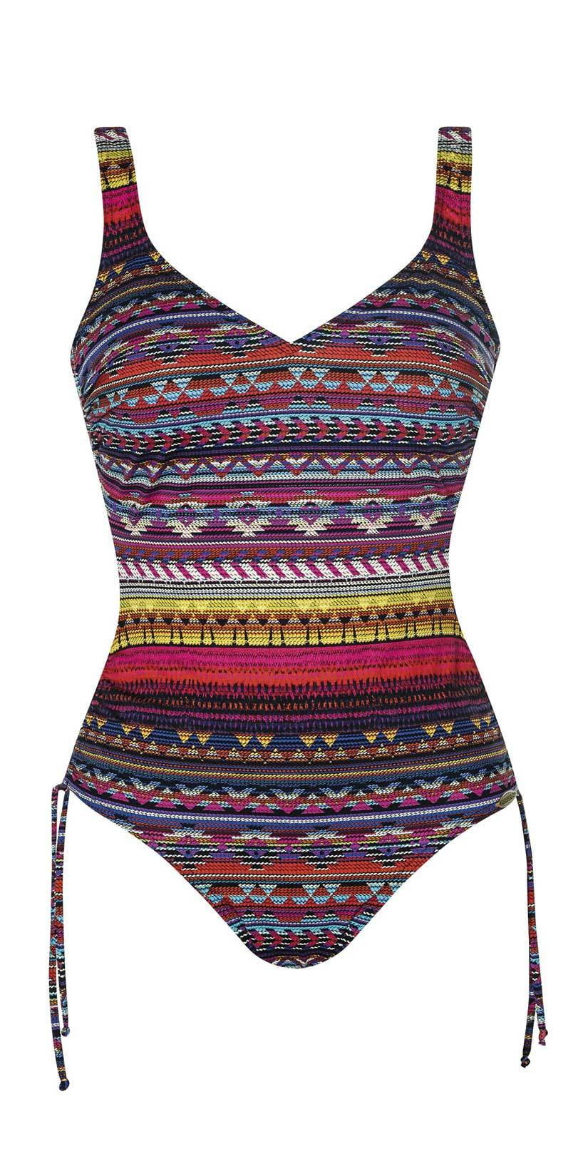  Sunflair Craft Color Print One Piece Swimsuit