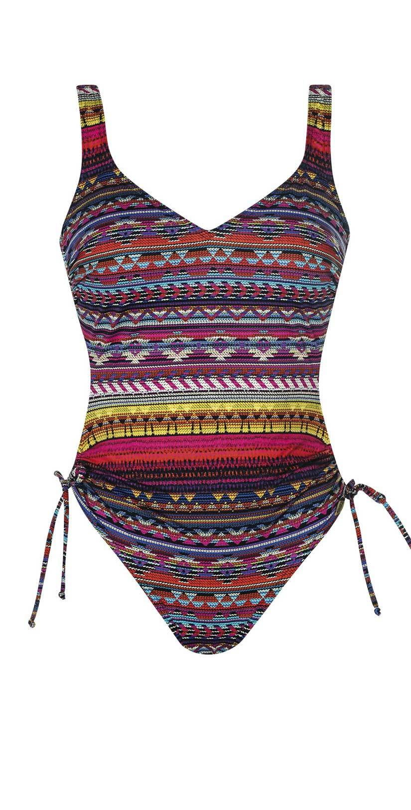  Sunflair Craft Color Print One Piece Swimsuit