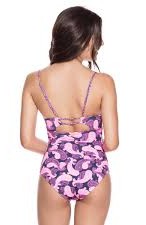 OndadeMar Girls Summer Pansy One Piece Swimsuit