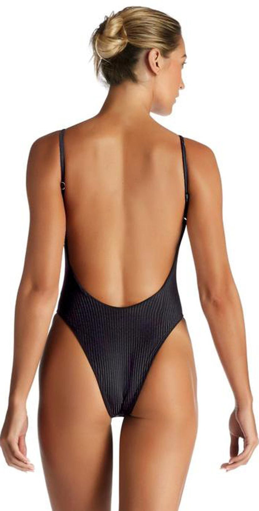  Vitamin A EcoRib Yasmeen One Piece In Black