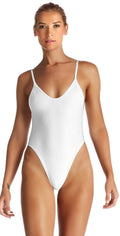  Vitamin A EcoRib Yasmeen One Piece In White
