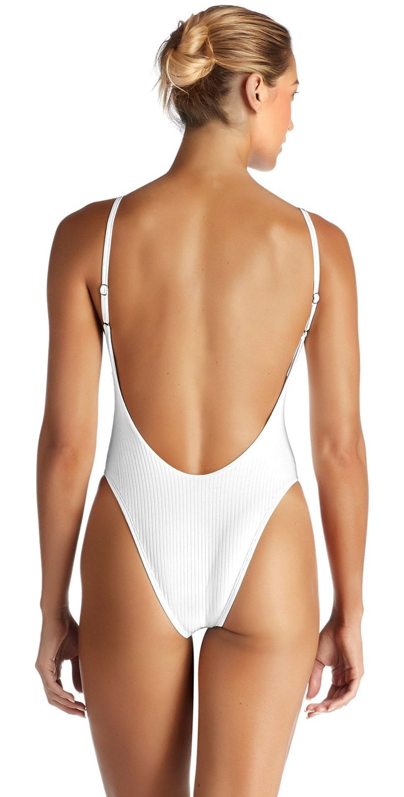  Vitamin A EcoRib Yasmeen One Piece In White