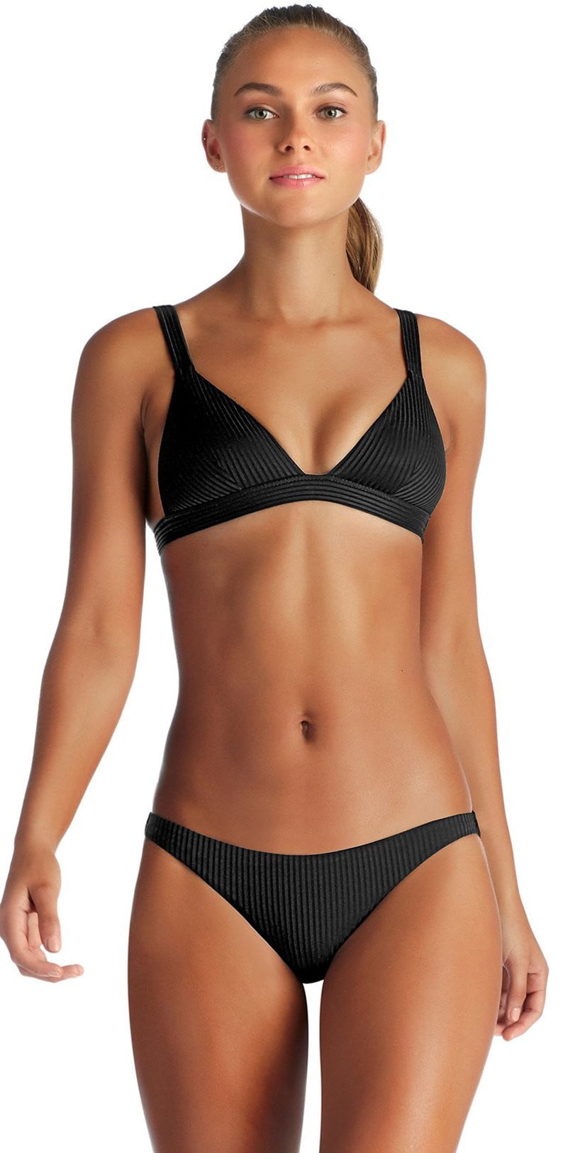  Vitamin A Luciana EcoRib Bikini Bottom In Black
