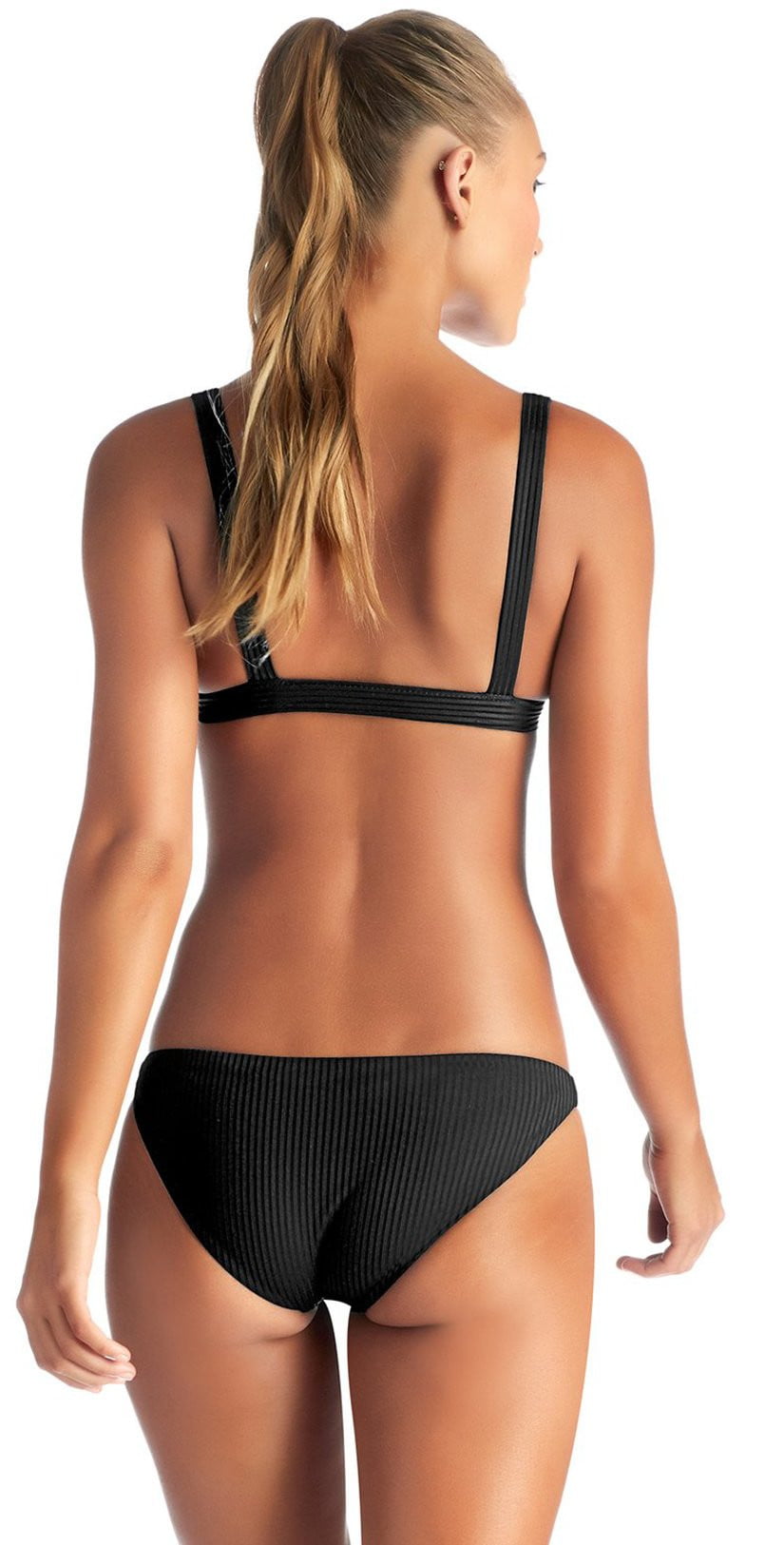  Vitamin A EcoRib Neutra Triangle Bikini Top In Black