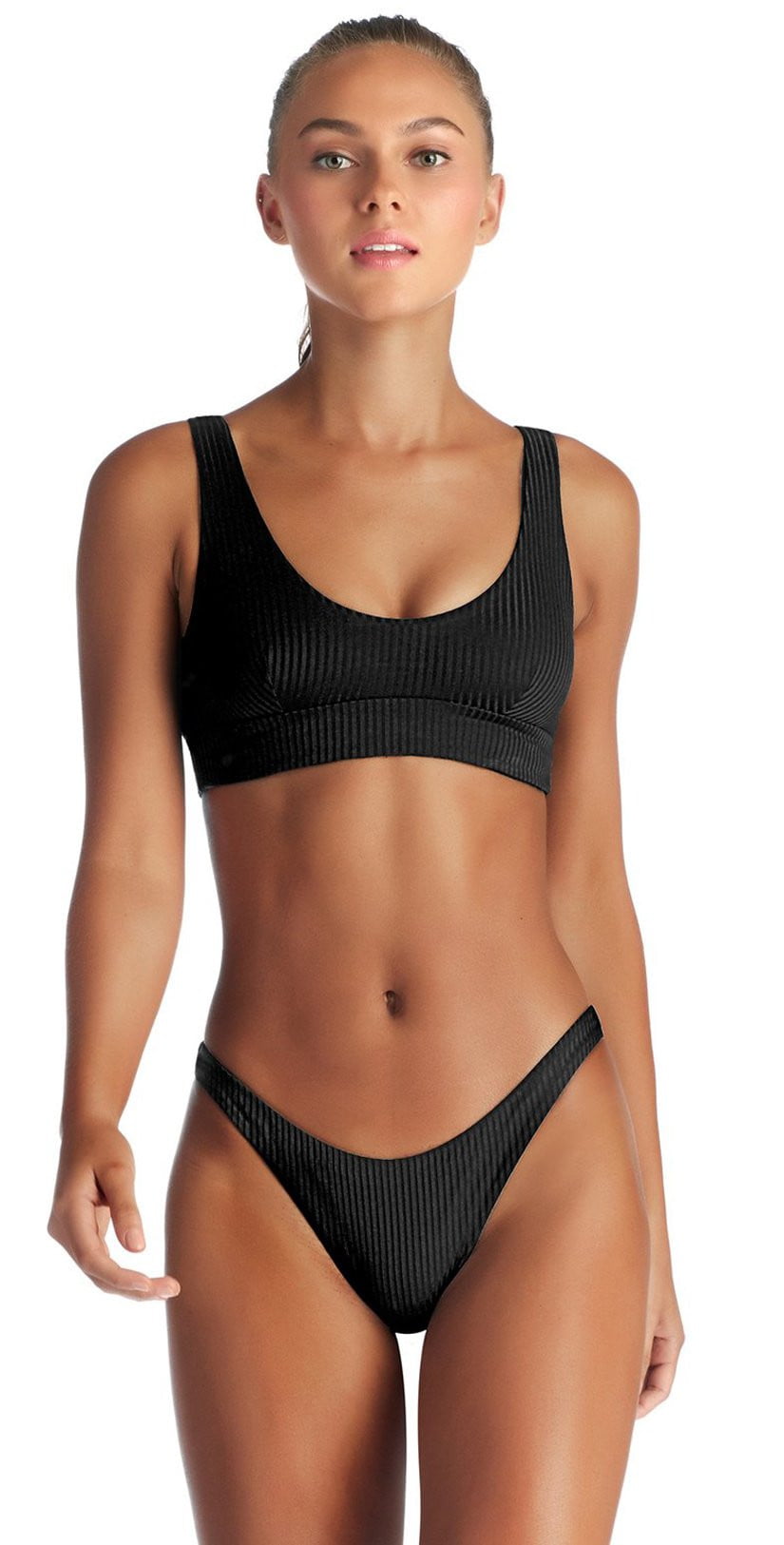  Vitamin A EcoRib California High-Leg Bottom In Black