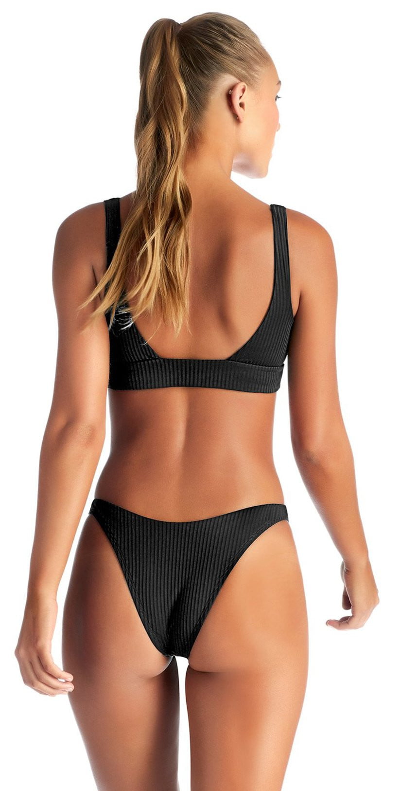  Vitamin A EcoRib Sienna Bikini Top In Black
