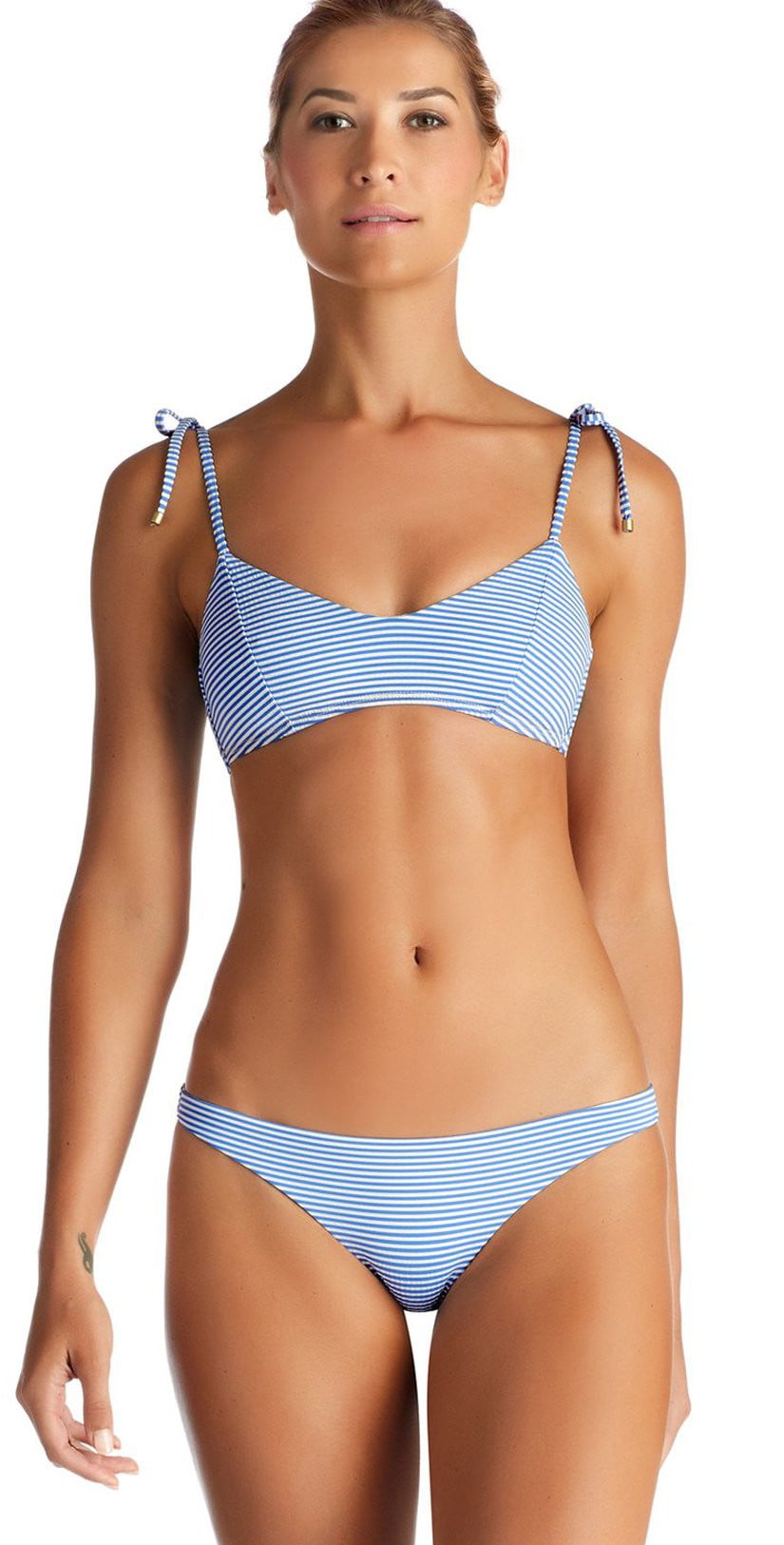 Vitamin A Luciana Bikini Bottom In Hamptons Stripe