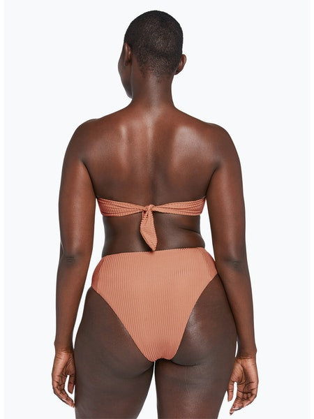  Vitamin A Mila Bandeau Bikini Top In Pink Sands