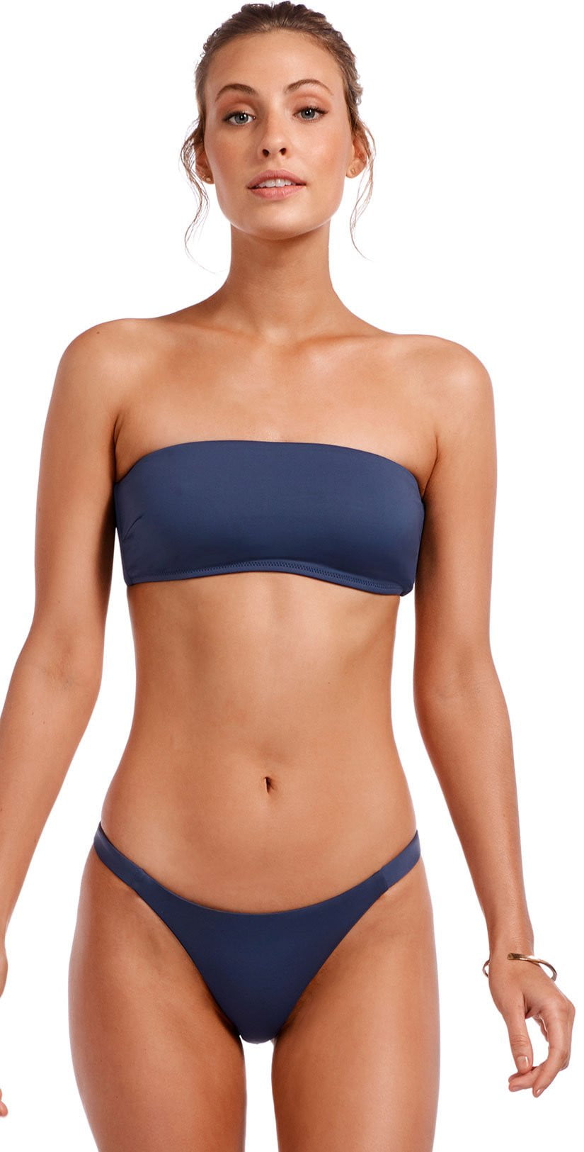  Vitamin A EcoLux Mila Bandeau Bikini Top In Deep Blue