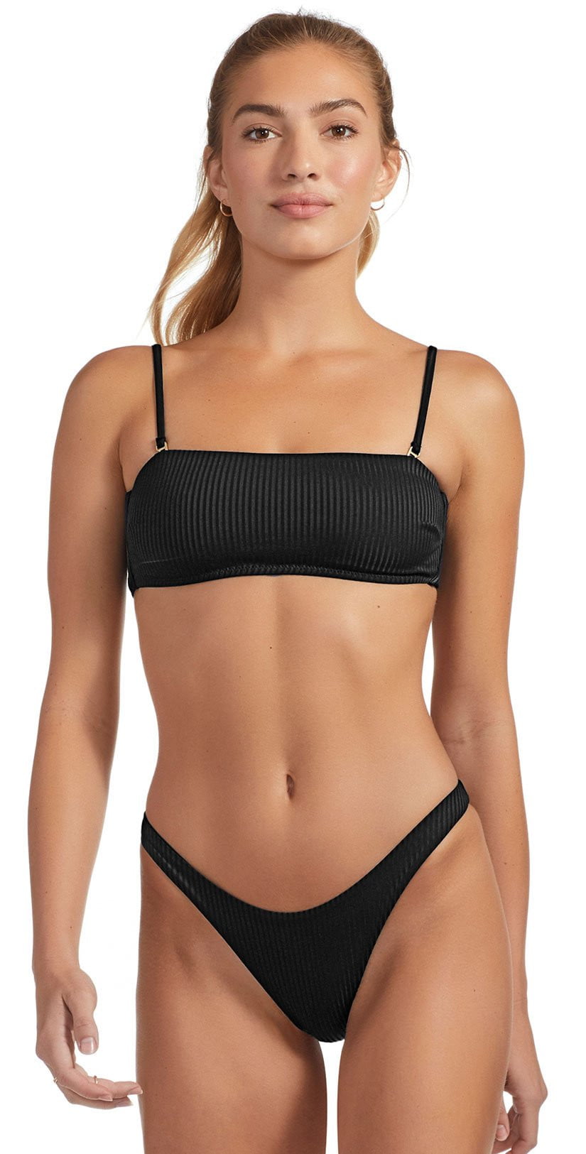  Vitamin A EcoRib Mila Bikini Top In Black