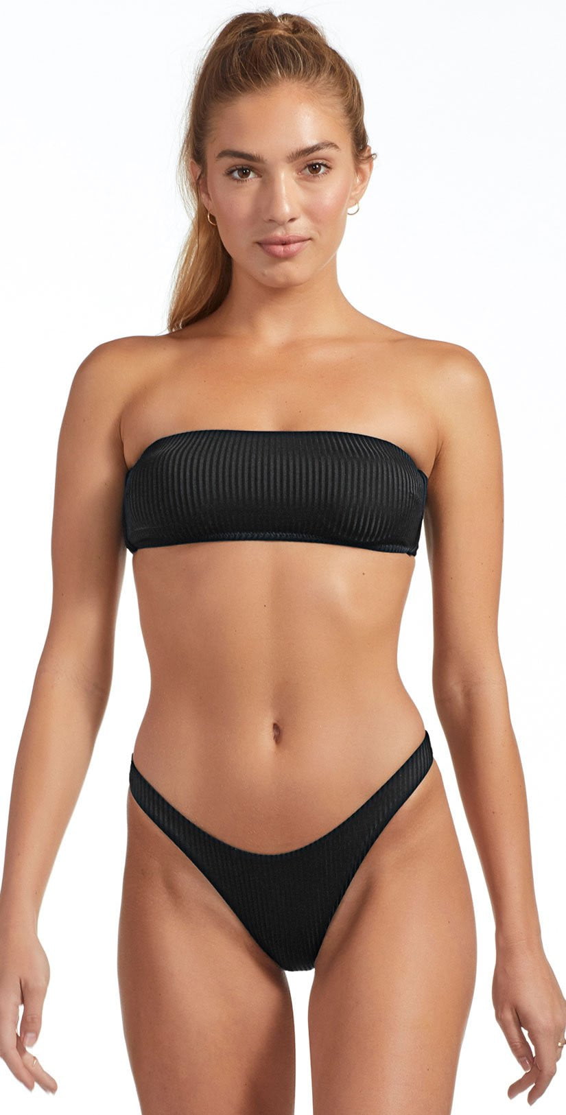  Vitamin A EcoRib Mila Bikini Top In Black
