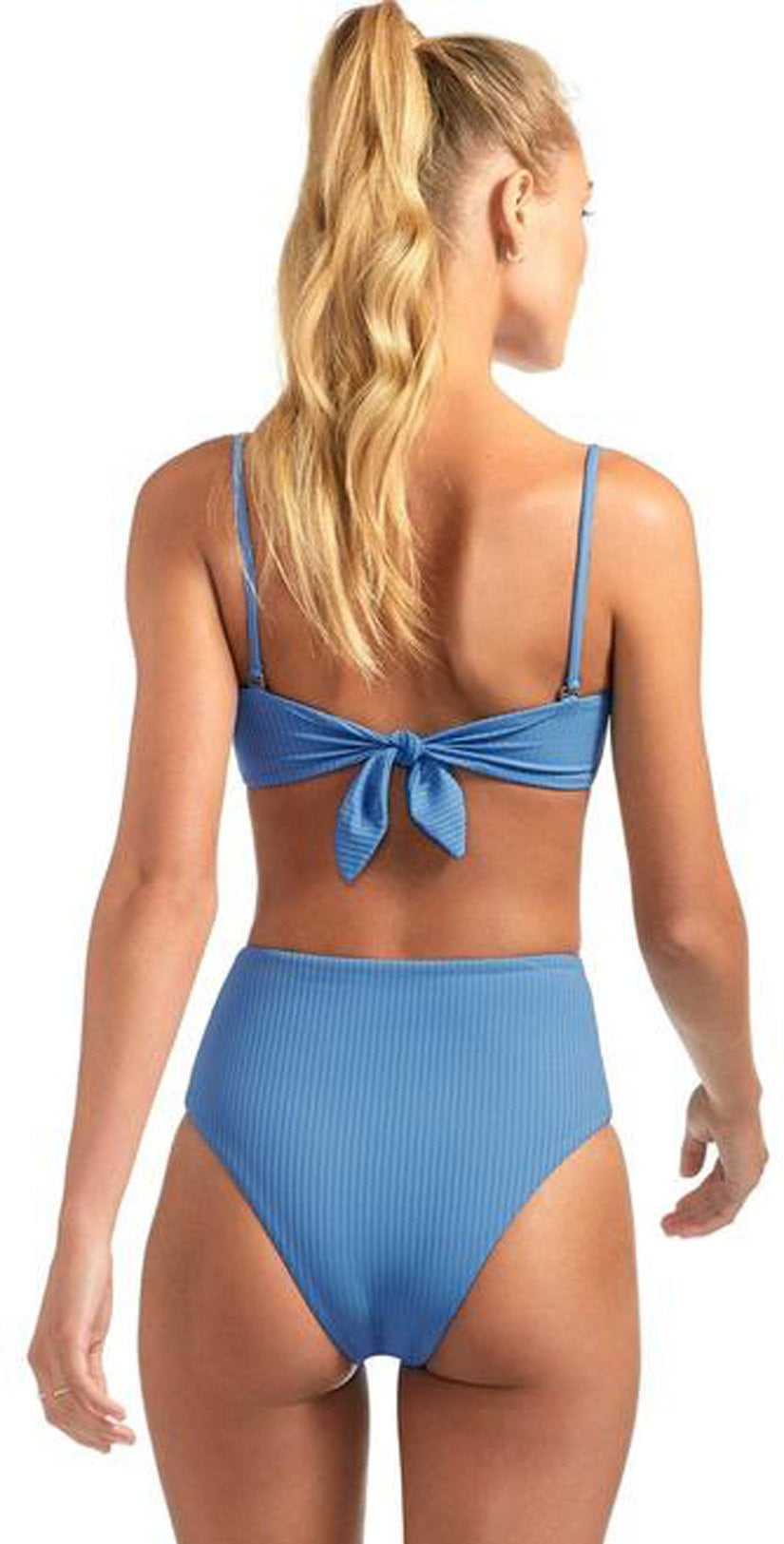  Vitamin A EcoRib Mila Bandeau Bikini Top In Mediterranean Blue