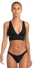  Vitamin A EcoRib Nicole Bikini Top In Black