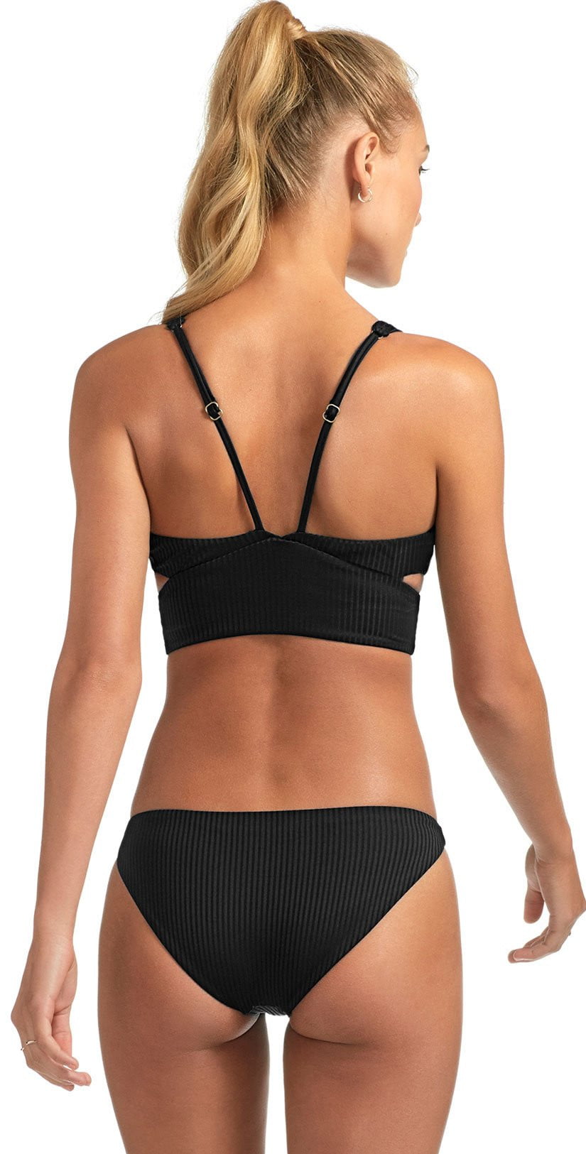  Vitamin A EcoRib Nicole Bikini Top In Black