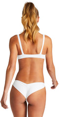  Vitamin A EcoLux Samba Ruched Back Bottom In White