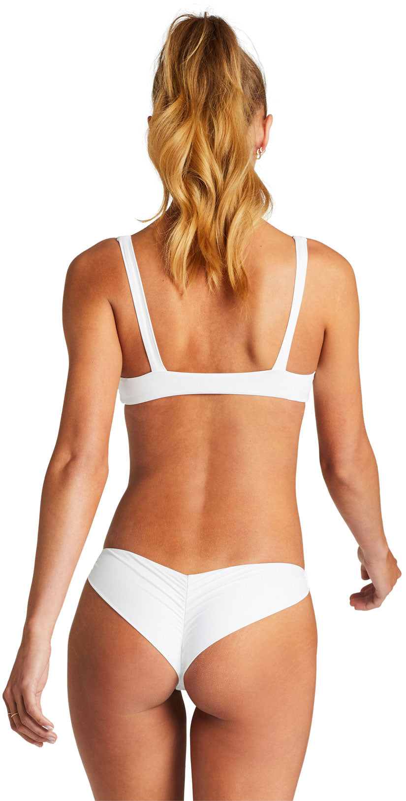  Vitamin A EcoLux Samba Ruched Back Bottom In White