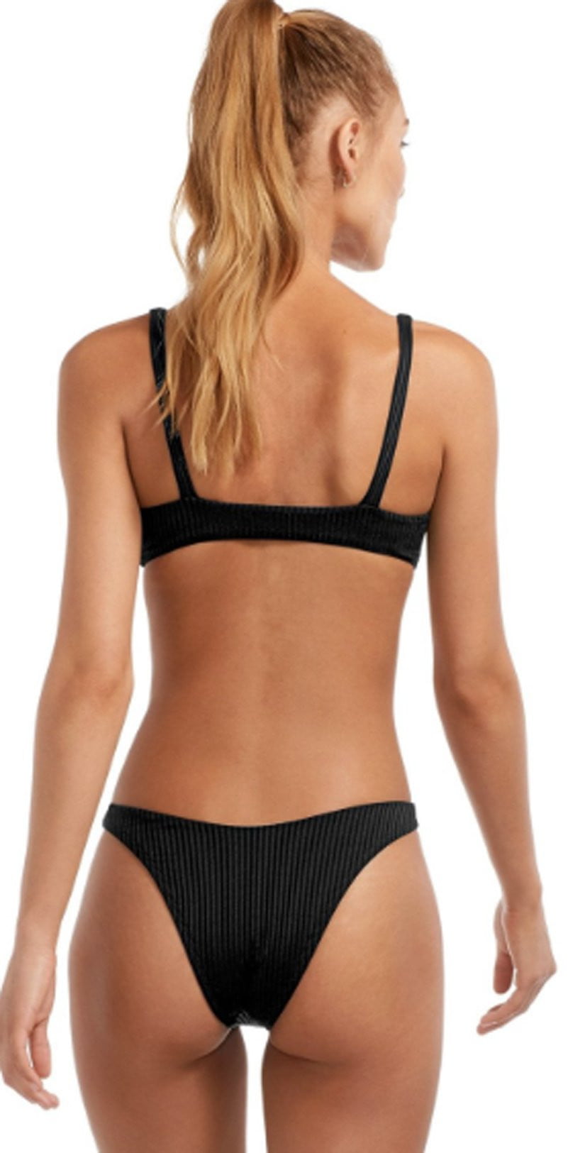  Vitamin A EcoRib Lou Bikini Top In Black