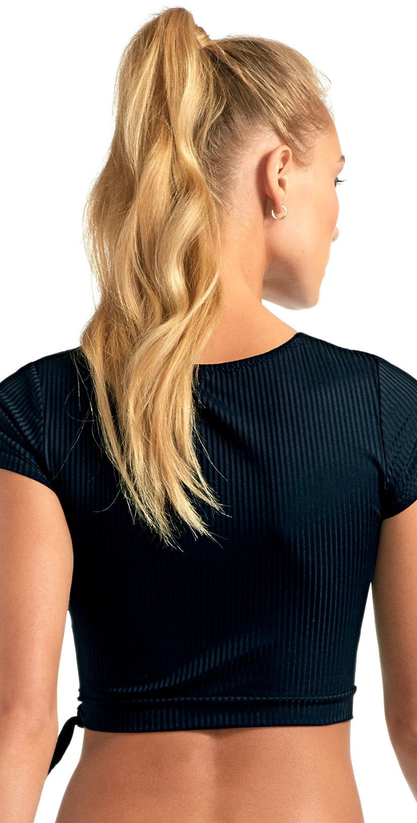  Vitamin A EcoRib Rica Crop Top In Black