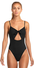  Vitamin A EcoRib Alma One Piece Swimsuit In Black
