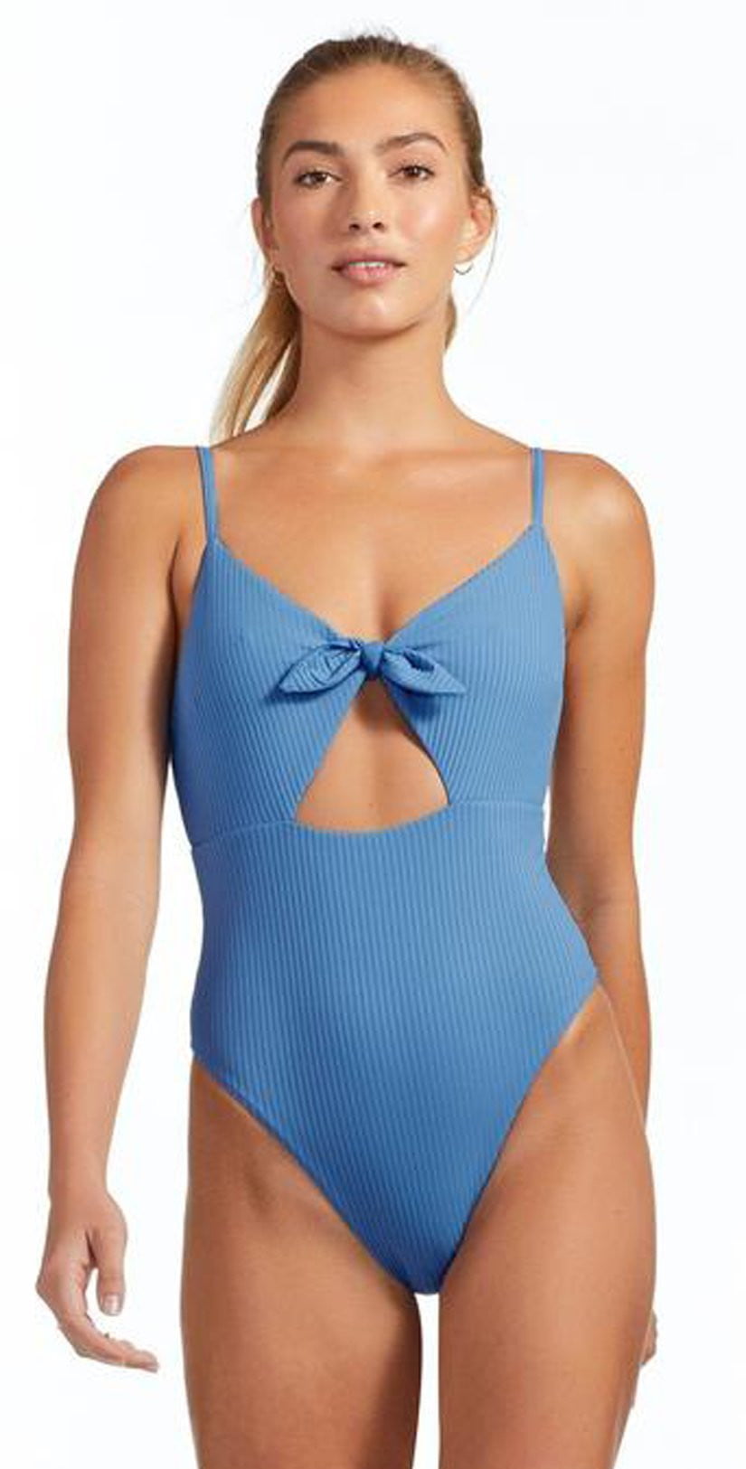  Vitamin A EcoRib Alma One Piece Swimsuit In Mediterranean Blue