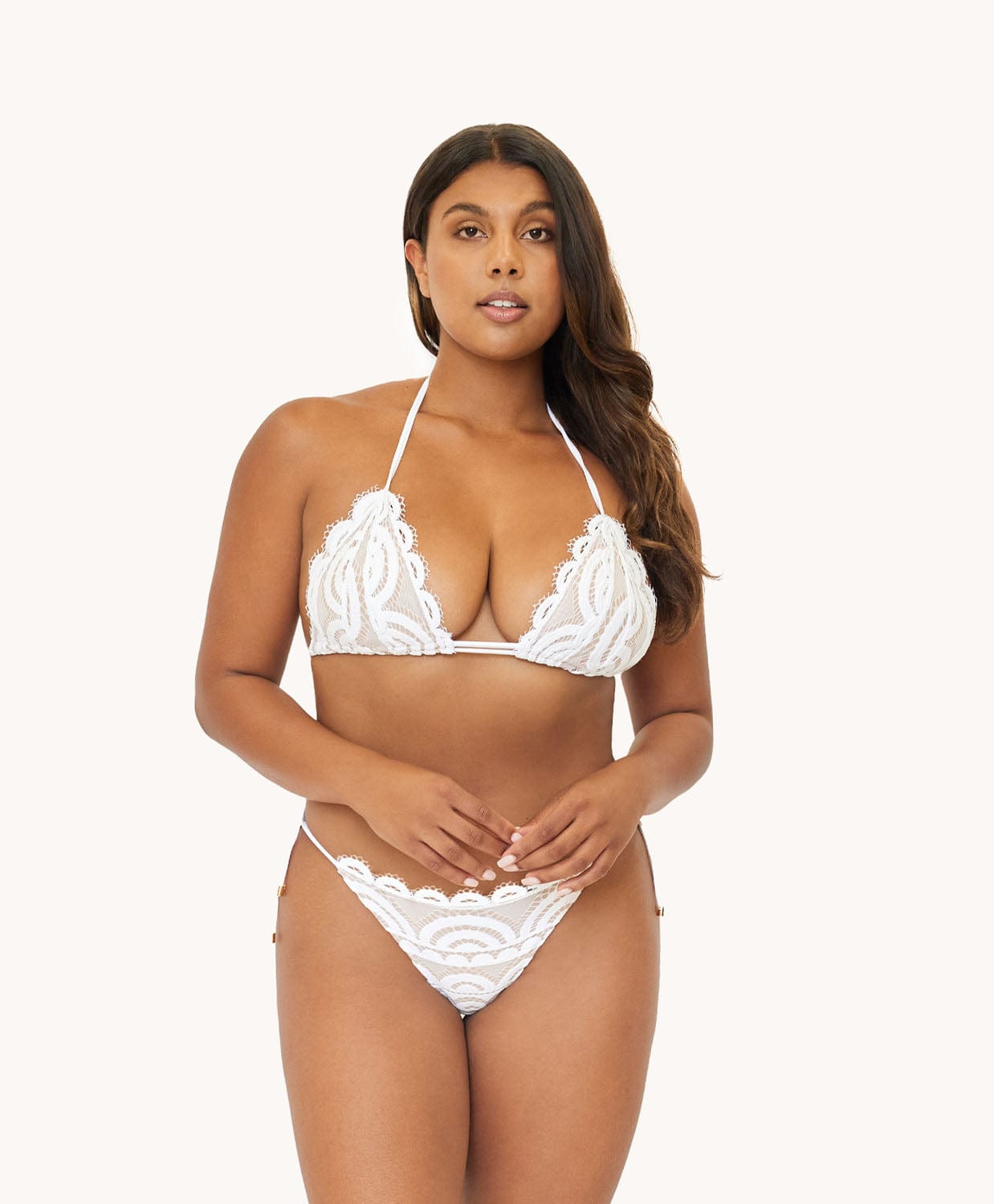  PQ Swim Water Lily Lace Tie Side Bottom