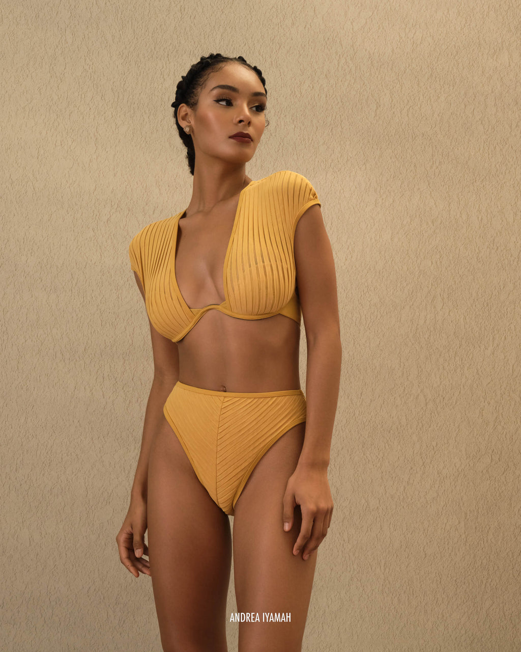  PURA HIGH RISE BIKINI - MUSTARD