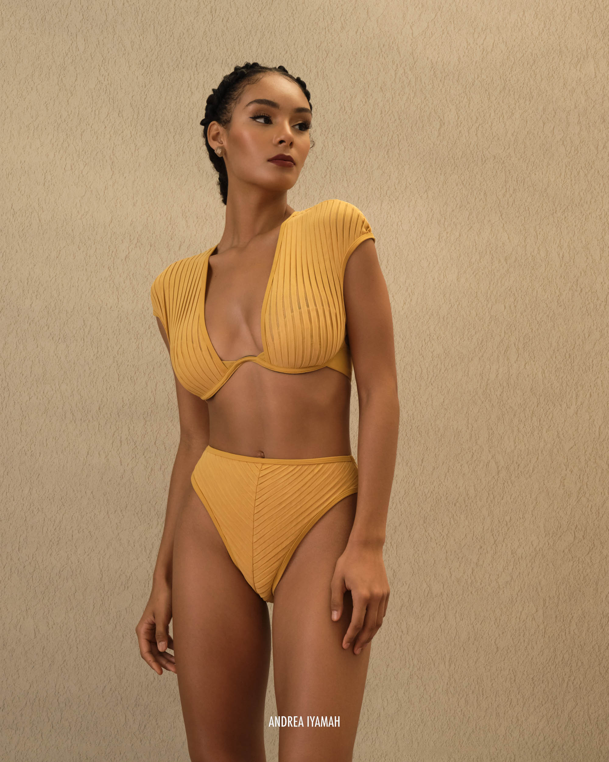  PURA HIGH RISE BIKINI - MUSTARD