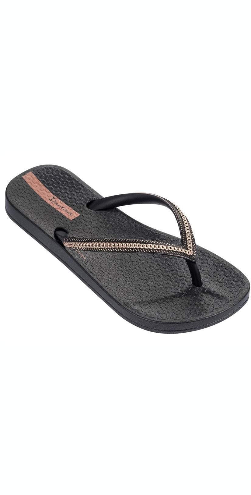  Ipanema Ana Metallic II Kids Flip Flop In Black