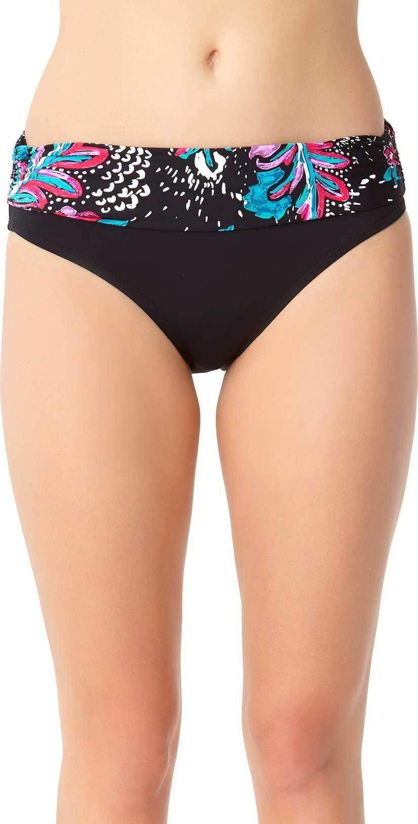  Anne Cole That's A Wrap Wild Flower Fold Over Bikini Bottom