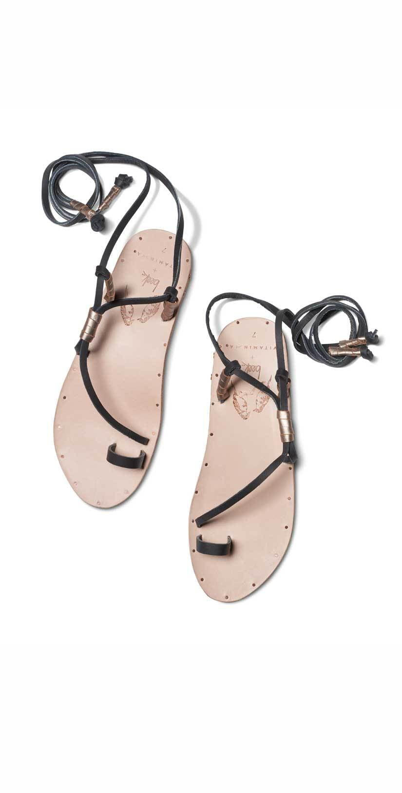  Vitamin A Beek Blue Bird Sandal In Black And Natural BLUEBKVA
