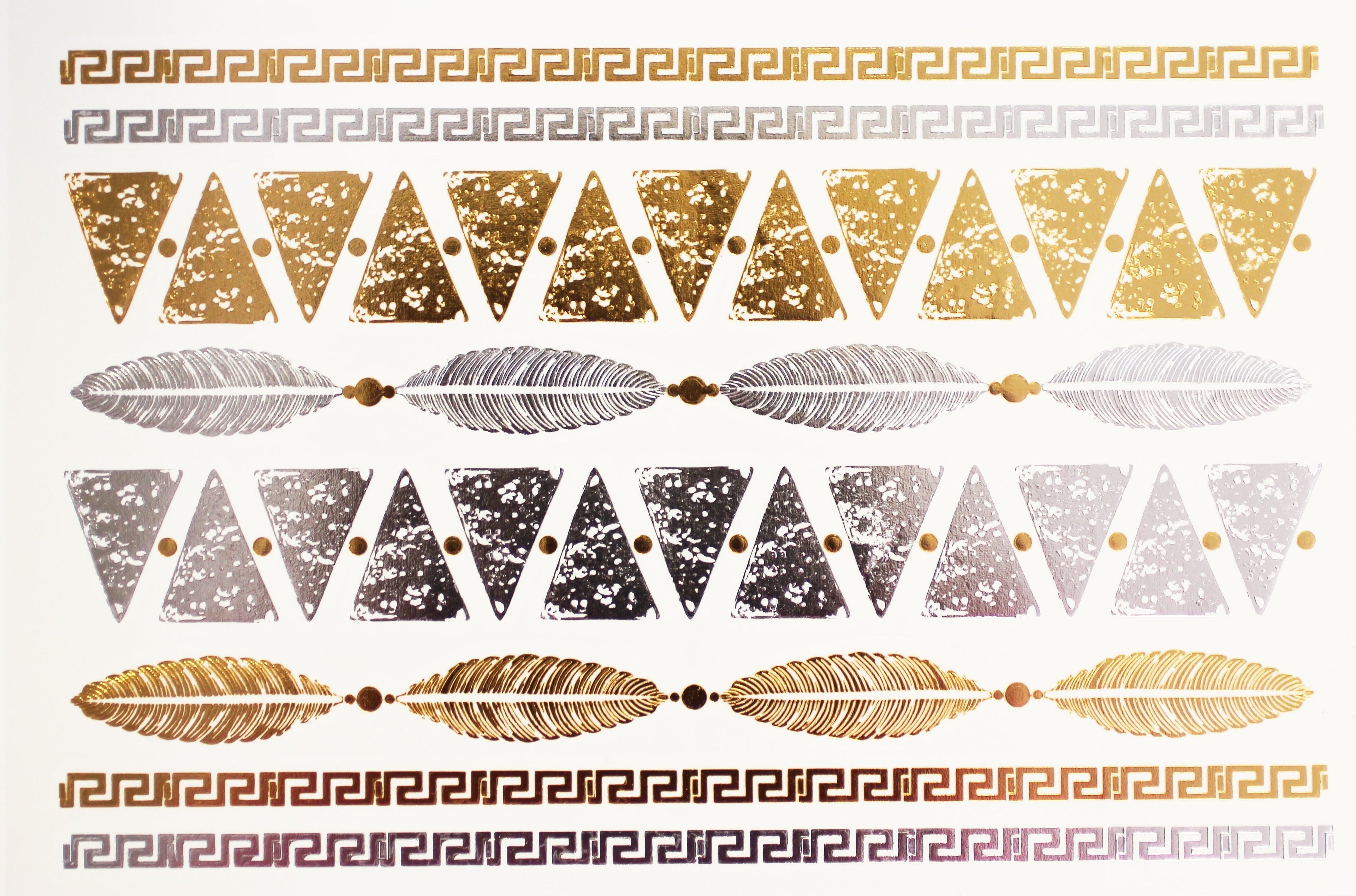  Sobe Tatts Athena Goddess Temporary Metallic Tattoos Pack