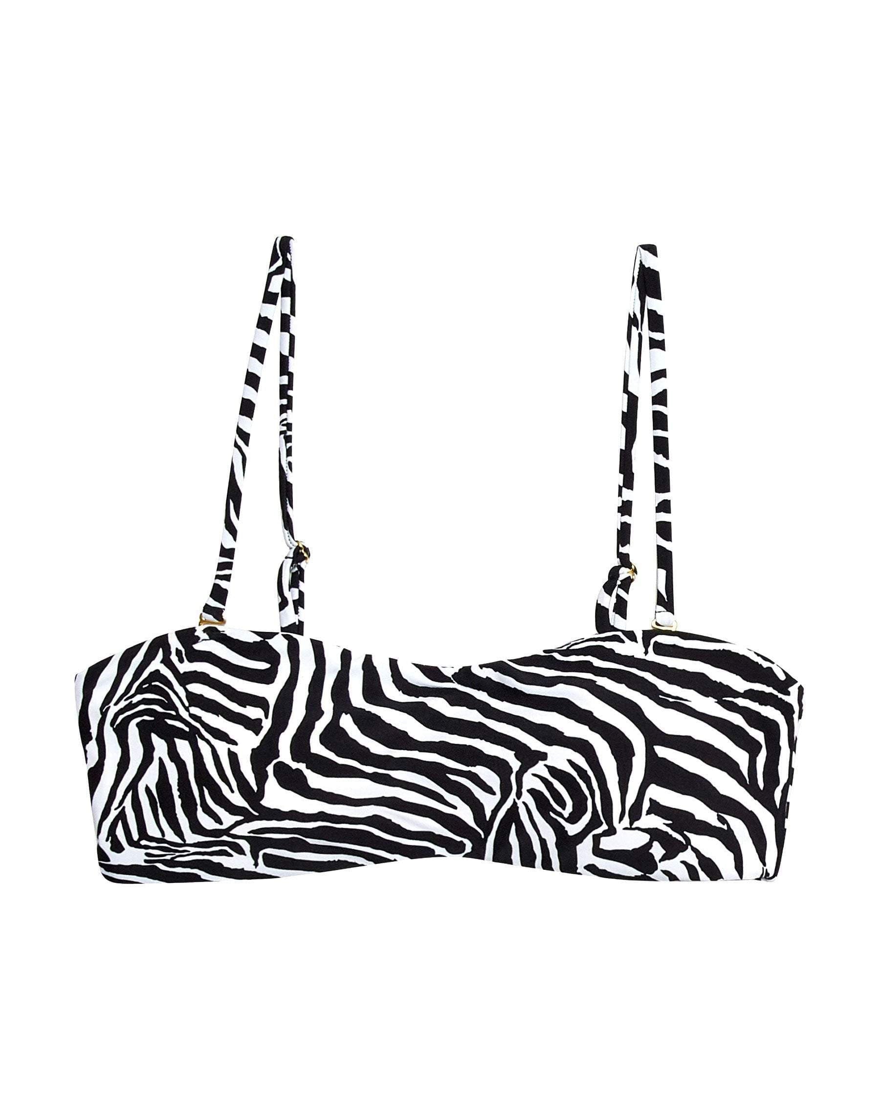  Beach Bunny London Bralette Bikini Top In Zebra