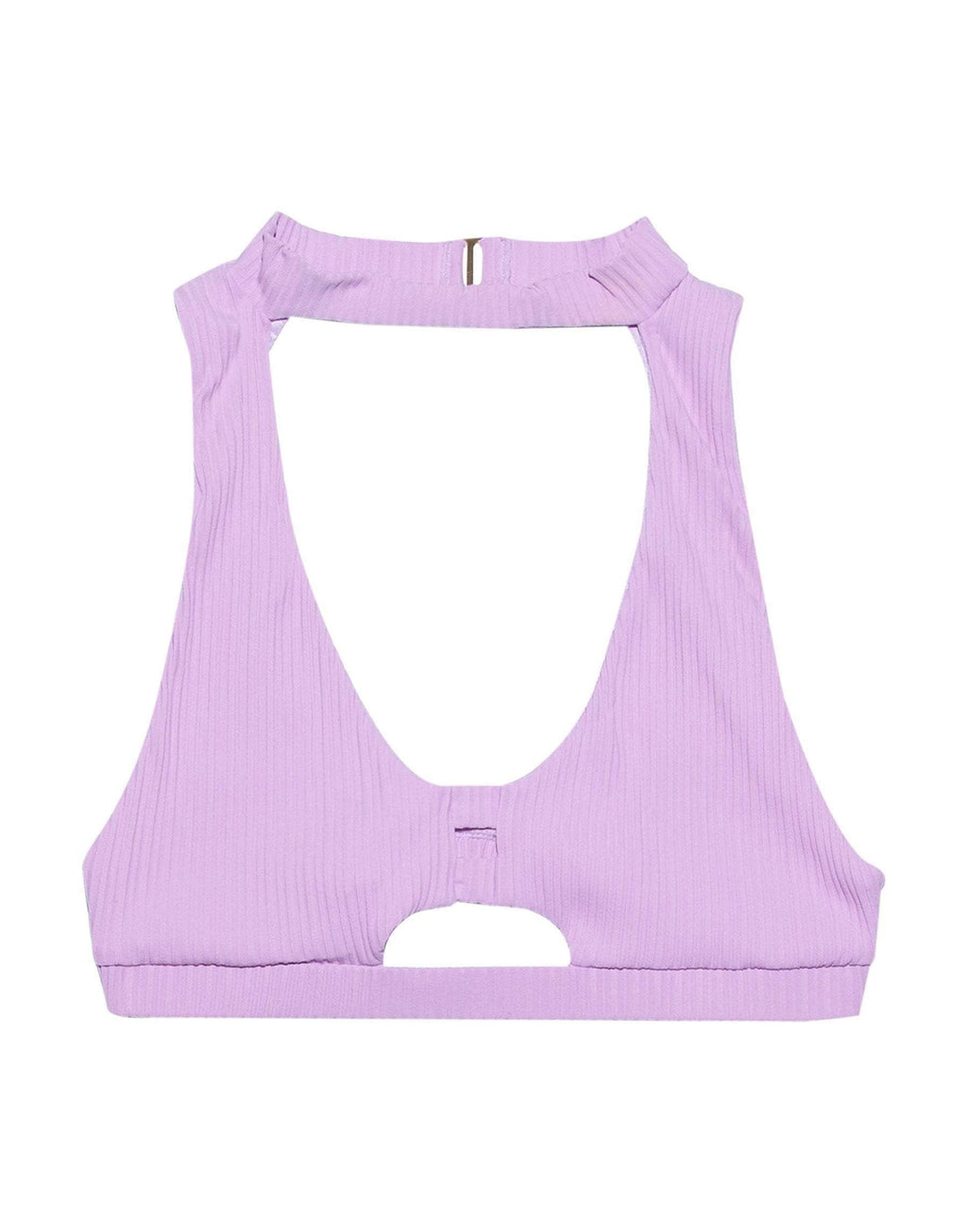  Beach Bunny Gwen High Neck Bikini Top In Lavender B19112T5-LAV