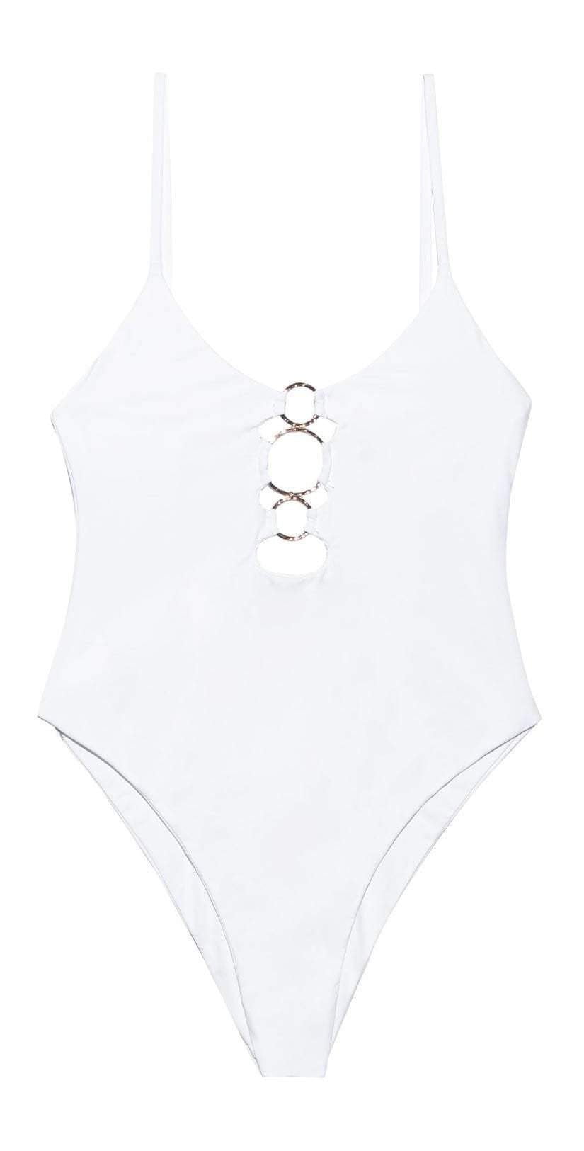  Beach Bunny Katrina One Piece Swimsuit B191171P White