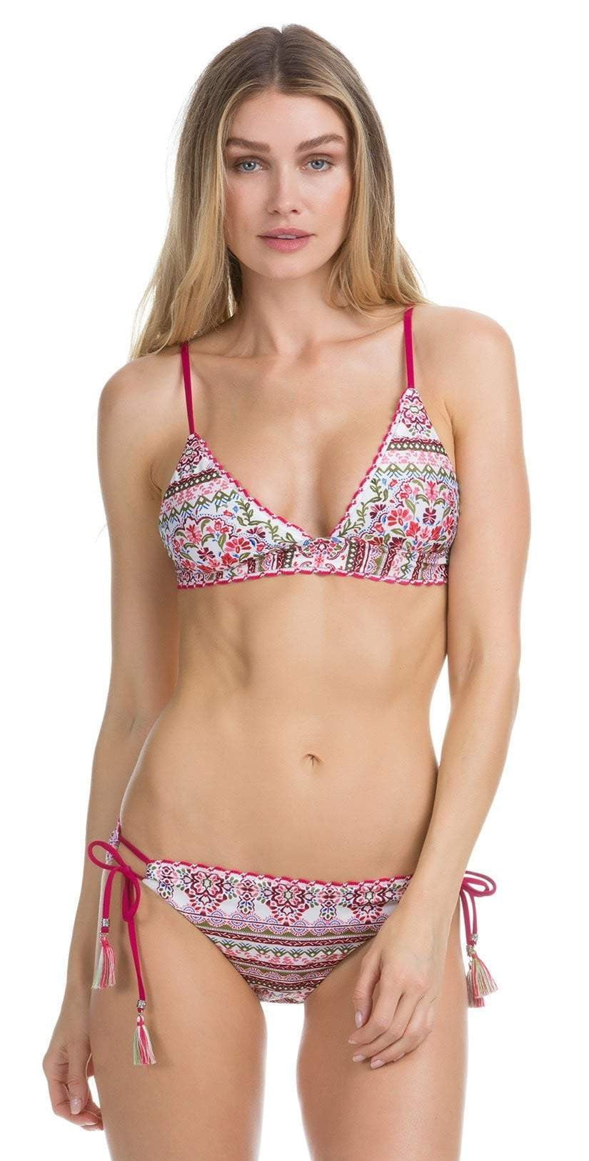  Becca Granada Tunnel Tie Side Bikini Bottom 204487-MUL