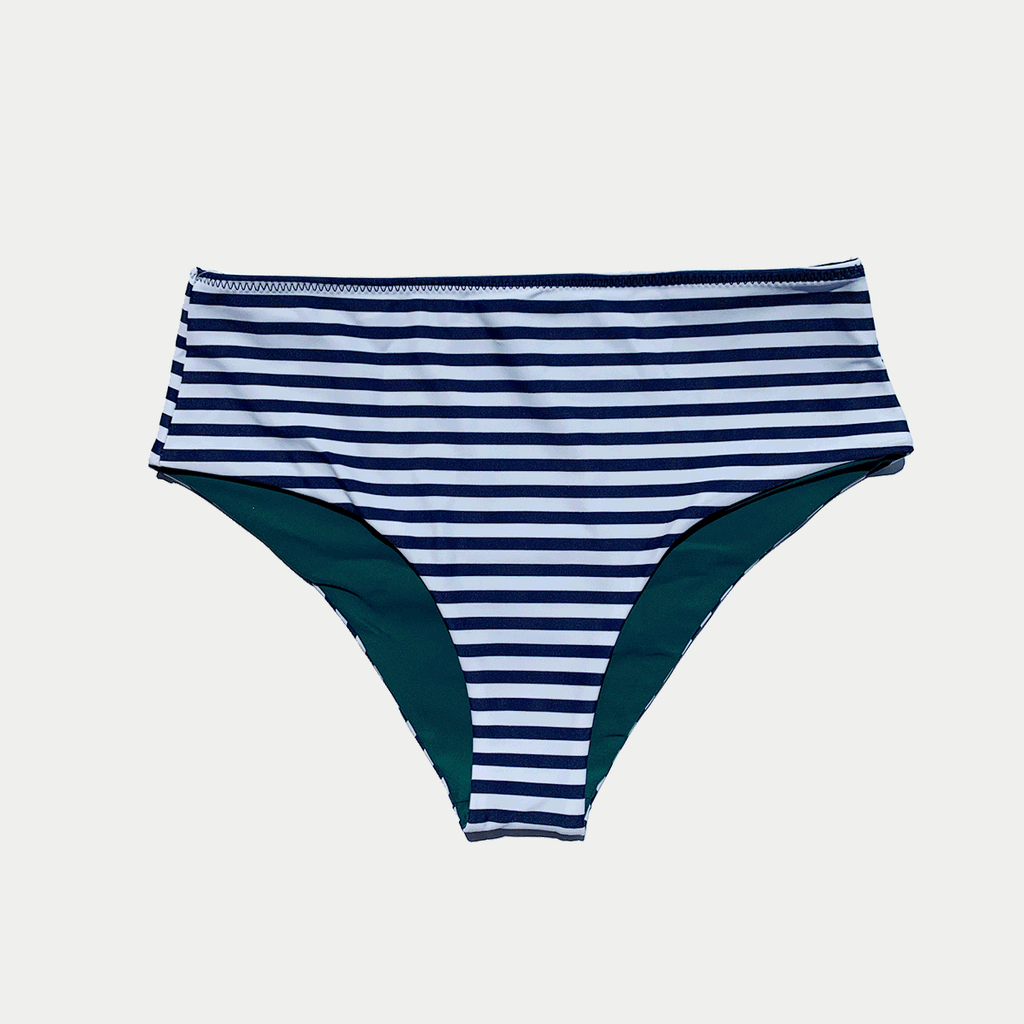  Brasilia Reversible Bikini Bottom - Navy Stripe